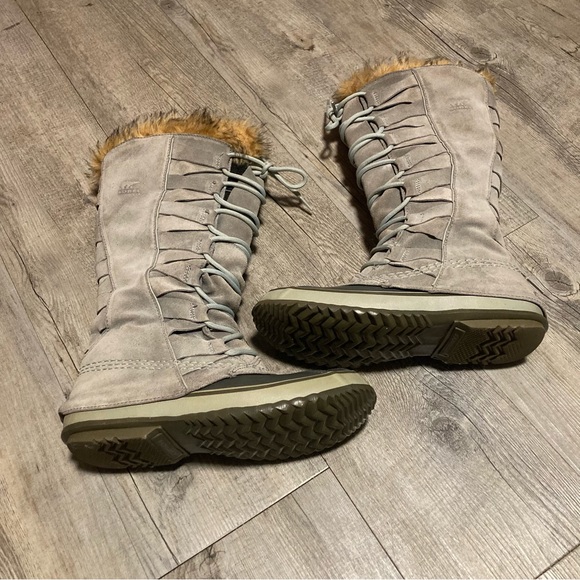 Sorel Cate Of Alexandria Leather Weave Fur Lined Winter Boot - Picture 12 of 12